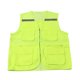 thumbnail image 1 of Chaleco reflectante de alta visibilidad, impermeable, transpirable, de malla, para obras de construcción, viajes nocturnos, talla 2XL, verde fluorescente., 1 of 14