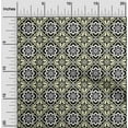 thumbnail image 1 of oneOone Cotton Cambric Black Fabric Floral & Tiles Moroccan Fabric For Sewing Printed Craft Fabric By The Meter 42 Inch Wide, 1 of 4