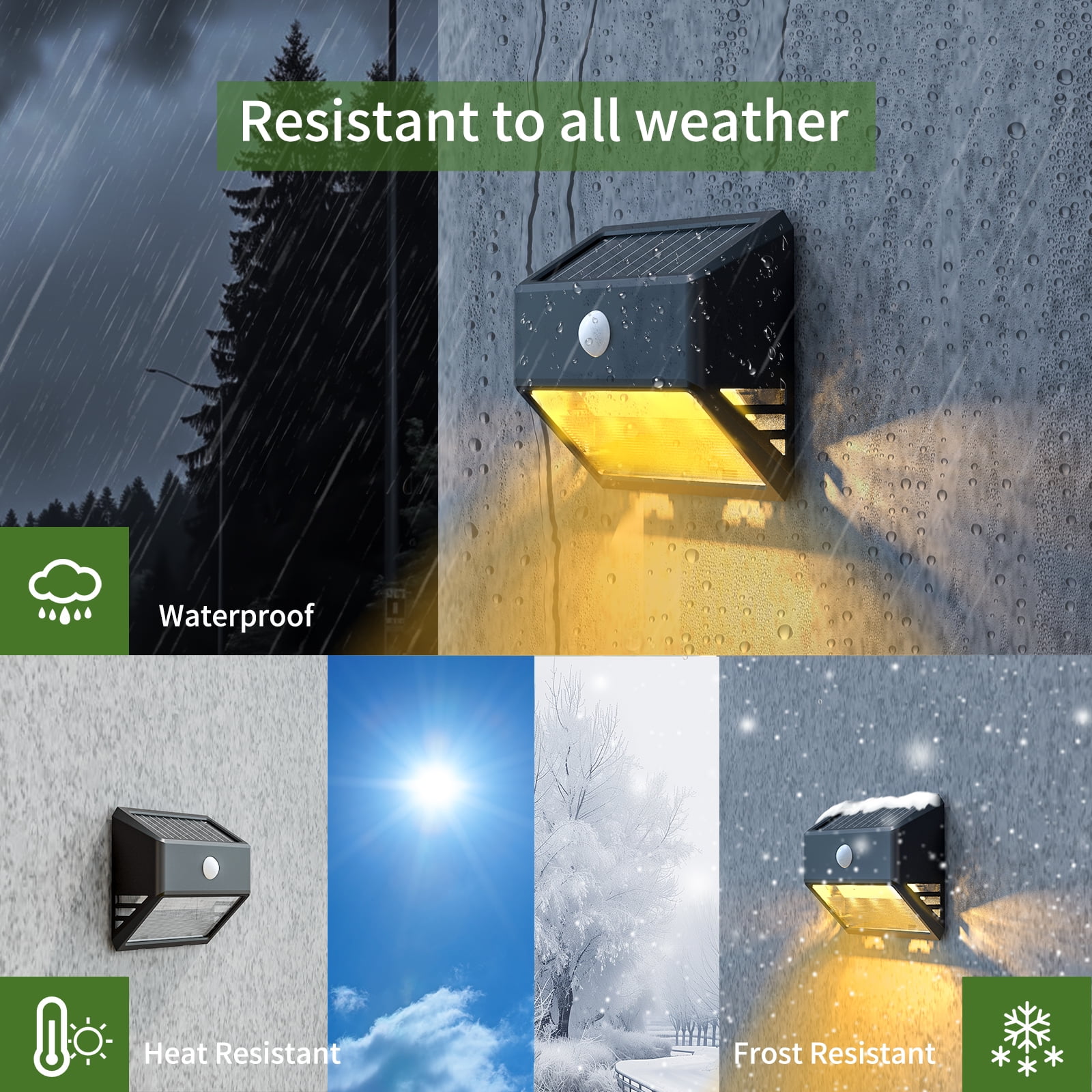 Mainstays LED Solar Powered Motion Outdoor Security Wall Light, Motion Activated, 200 Lumens