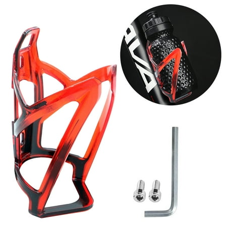 

Nitouy Water Bottle Cage Holder Universal Drink Water Bottle Holder Lightweight with Screw Wrench for Road Mountain Bike (Black Red)