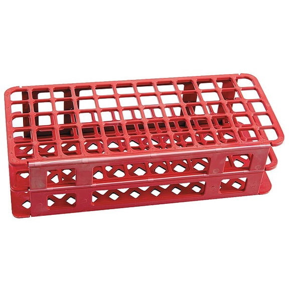 Dynalon Test Tube Rack,5x12 Format,Red,2-5/8"H 225655-0001