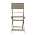 thumbnail image 5 of Grey Folding Chairs, Made From Wood, Weather-, Of 2 Grey, To & Weather, 5 of 6