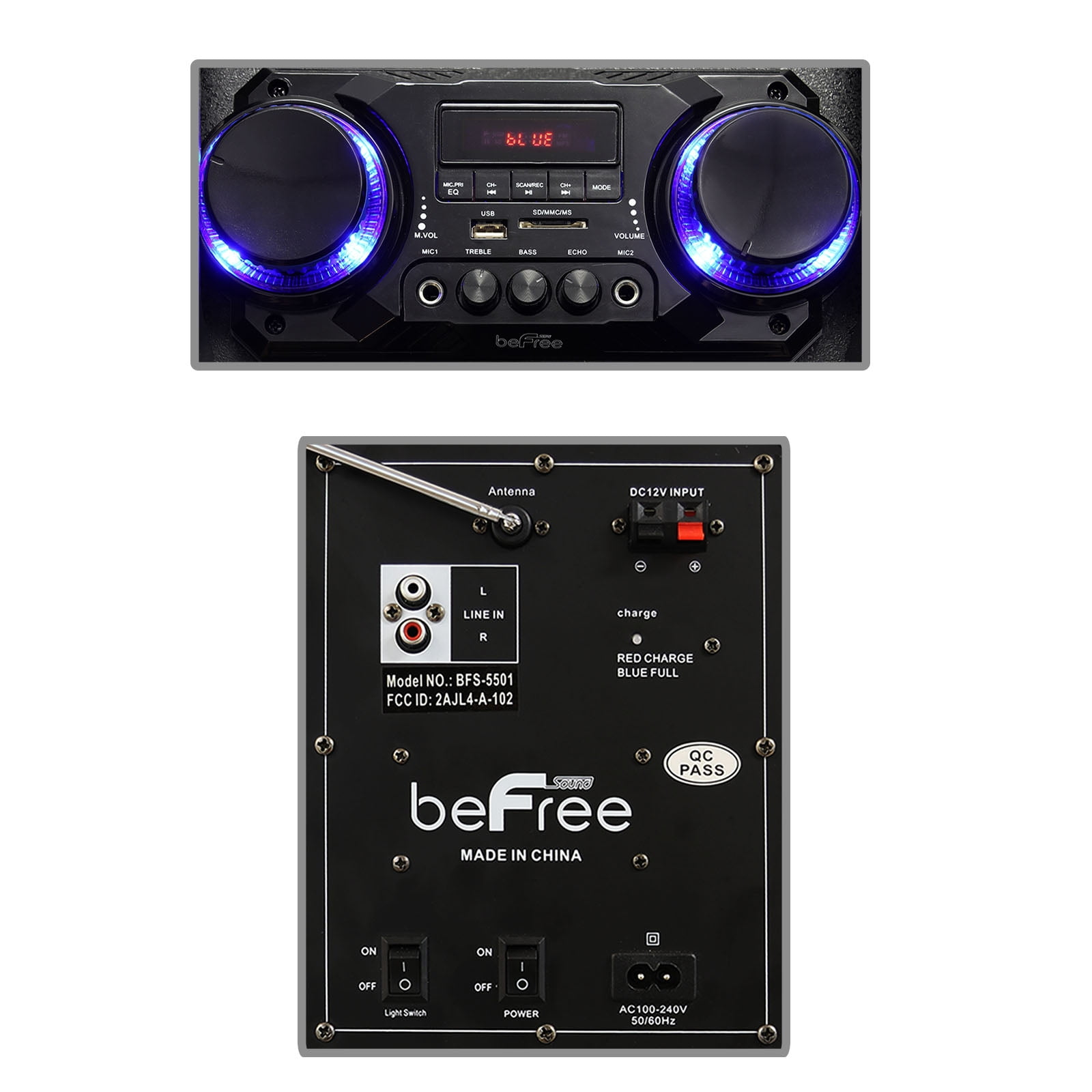 befree sound double 10 inch subwoofer