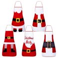 thumbnail image 4 of Festive Santa Theme Apron For Holiday Cooking Baking Parties with Adjustable Neck Strap for Home Chefs and Culinary Enthusiasts, 4 of 6