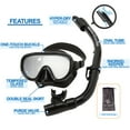 thumbnail image 3 of Reef Tourer Adult Single-Window Mask, Snorkel and Fin Set with Travel Bag, Black, Medium (4-9), 3 of 9