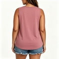 thumbnail image 7 of Gamivast Plus Size Tank Tops for Women Sleeveless Crewneck Loose Fit Casual Tunic Shirts Soft Lightweight Summer Basic Blouse for Vacation Everyday Wear Pink XXXL, 7 of 7