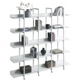 thumbnail image 3 of 5-Tier Bookcase Home Office Open Bookshelf,Vintage Industrial 5 Tiers Large Open Shelves and Metal Frame,Tall Display Bookshelf Freestanding Storage Bookshelf for Living Room Bedroom Office,White, 3 of 23