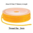 thumbnail image 2 of Unique Bargains Twisted Nylon Twine Thread Beading Cord 3mm 7M/23 Feet Extra Strong Braided Nylon String, Bright Yellow, 2 of 6