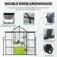 thumbnail image 4 of 8x8FT Greenhouse with Quick Setup Structure&Roof Vent, Polycarbonate Greenhouse, Aluminum Large Walk-in Greenhouse for Garden Outdoor Backyard, 4 of 8