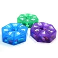 thumbnail image 5 of Pill Thing Weekly 7-Sided Transparent Pill Organizer, Blue/Green/Purple, 3 Pack, 5 of 8