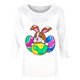 thumbnail image 4 of Camisetas de Pascua para las Mujeres Impresión de la Moda Suelta Casual Cuello Redondo Tres Cuartos de Manga Suéter, 4 of 5