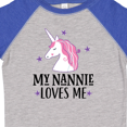 thumbnail image 4 of Inktastic Nannie Loves Me Unicorn Granddaughter Girls Toddler T-Shirt, 4 of 5