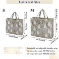 thumbnail image 2 of FORMRS Womens Corduroy Tote Bag Crossbody Shoulder Purse Handbag with Detachable Strap, Gray Floral Ghost, 2 of 7