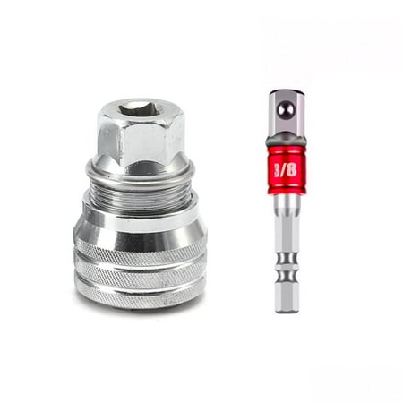 

2Pcs Universal Socket Magic Wrench 3/8in Drive 10-19 mm Adjustable Torque Ratchet Hex Sleeve Converter