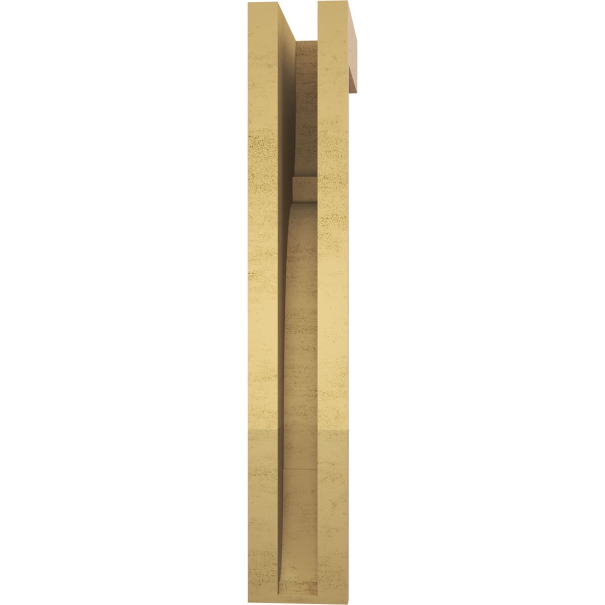 5"W x 10"D x 30"H Thin Bryant Rough Cedar Woodgrain TimberThane Corbel, Primed Tan