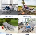 thumbnail image 4 of Nalone Folding Camping Cot, Extra Wide Thick Mattress for Adults & Kids, Camping Bed 900 LBS Heavy Duty with 3.1 Inch Thick Mattress(Grey), 4 of 7
