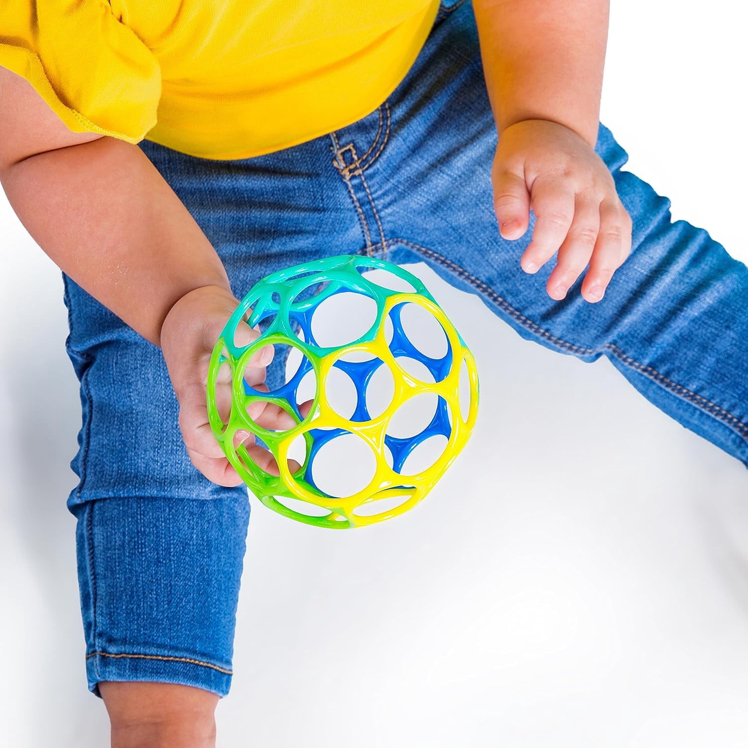 Oball Easy Grasp Classic Ball Infant Toy, Blue/Green, Unisex, 4 Inches