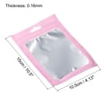 thumbnail image 2 of Uxcell 5.9x4.1" Holographic Bags, 100 Pack Aluminized Plastic Resealable Storage Bags for Small Things, Pink, 2 of 5