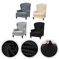 thumbnail image 3 of All-Season Solid Color Elastic All-Inclusive Wingback Chair Cover, 3 of 6