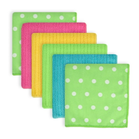 DII Microfiber Multi-Purpose Cleaning Cloths Perfect for Kitchens, Dishes, Car, Dusting, Drying Rags, 12 x 12