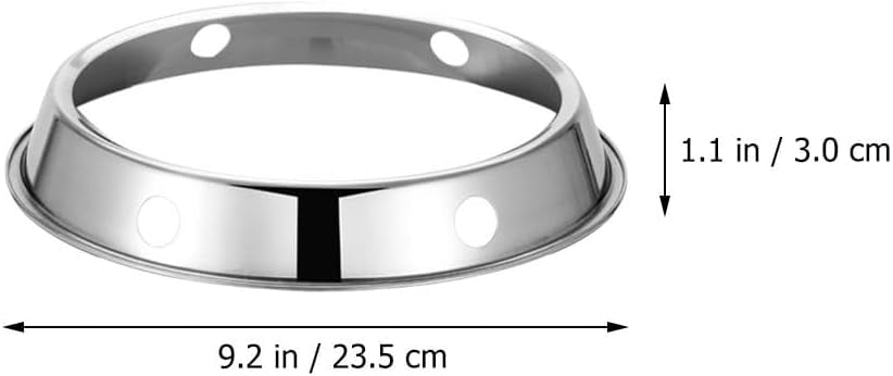 ABCISI 2 Pack Stainless Steel Wok Rings for Gas Stove, Durable Pot Holder Set, Universal Wok Ring Stand Fits Most Home Kitchens & Restaurants, Heat Resistant Cooking Rack for Wok and Frying Pan,9.2in