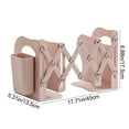 thumbnail image 3 of Qholemyo Desktop Book Holders Book End Plates Foldable Book Stand Simples Book Shelf Desk Storage Organizer Desktop Organizers Book Rack, 3 of 6