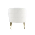 thumbnail image 3 of ACME Chaise d'Appoint Rembourrée Tissu en Faux Sherpa Blanc, 3 of 6