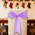 thumbnail image 6 of Mouliraty Satin Chair Sashes Bows, 14.5x11in Modern Concise Wedding Bow Ribbon Notie Chair Back Flower Home Holiday Decor Hotel Restaurant Ribbon, Purple, 6 of 6