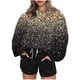 thumbnail image 1 of Puntoco Conjunto De Sudadera Con Pantalón Y top Con Cuello Redondo De Manga Larga Informal Estampado Para Mujer Dorado M, 1 of 3