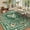 Green, variant on Nanan 8'x10' Machine Washable Area Rug Vintage Tiger Floral Print Low Pile Indoor Floor Carpet for Living Room Bedroom Entryway,Green