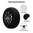 thumbnail image 2 of Honeii Blooming Meadow Print Tire Covers, Waterproof Anti-UV Sun Snow Rain Tire Covers for Trailers, RV, Camper, SUV, Truck-16 inch, 2 of 6
