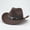 Coffee, variant on dgysar Western Cowboy Hat Woven Cattleman Style Sun Hat with Beaded Accents, Unisex Black 1PC