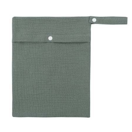 

QUSENLON Portable Soft Cotton Diapper Organizer Reusable Solid Color Travel Nappy Pouch