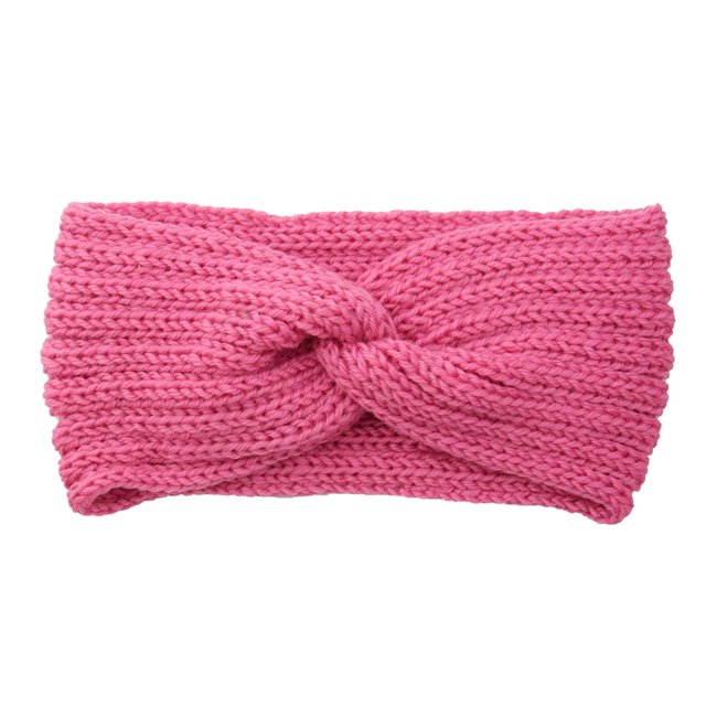 Banda para el pelo de lana tejida con forma de cruz, protector de orejas, diadema tejida a mano, accesorios para el cabello de moda plana y cálida para otoño e invierno
