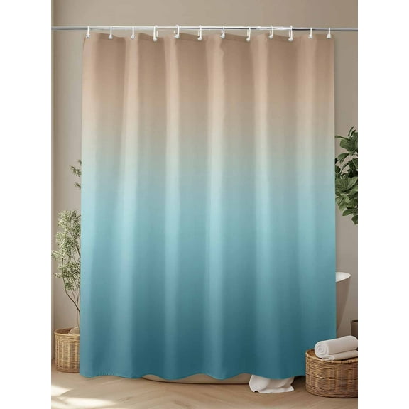 Shower Curtain, Gradient Color Waterproof Shower Curtain Set with Hooks for Bathroom Showers,Stalls and Bathtubs,72x72In Ombre Art