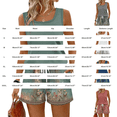 thumbnail image 3 of GILIGEGE Two Piece Sets for Women Lounge Short Sets Tank Square Neck Sleeveless Sweatsuit with Pocket Vacation Outfits Drawstring Boho Shorts Set Tropical Loungewear for Daily Wear Blackish Green, 3 of 9