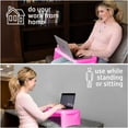 thumbnail image 5 of MAVOCRAFT Folding Lap Desk, Laptop Desk, Breakfast Table, Bed Table, Serving Tray, (Pink), 5 of 7