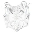 thumbnail image 4 of Mrat Plus Size Tank Tops Women Lace-Up Solid Fishbone Court Vintage Corset Straps Tank Tops Shapewear Linen Tank Tops for Women S-31 White L, 4 of 7