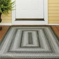 thumbnail image 1 of Homespice Decor 303639 4 x 6 ft. Graphite Ultra Durable Oval Braided Rug - Grey, Ivory & Cream, 1 of 5