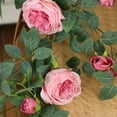 thumbnail image 4 of Artificial Sweetheart Roses Vine Silk Flowers Rattan Cafe Decorative Simulation Rose Plant Fake Flower Vines Bar Decoration, 4 of 10