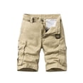 thumbnail image 2 of cllios Cargo Shorts for Men Summer Comfortable Work Shorts Lightweight Athletic Shorts with Multi Pockets Fathers Day Gift Ideas Khaki,34, 2 of 8