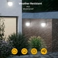 thumbnail image 3 of Solar Lights Outdoor Porch Wall Lights, Waterproof Round Outdoor Sconce Lights for House Patio Front Door Entryway - White Light, 3 of 6