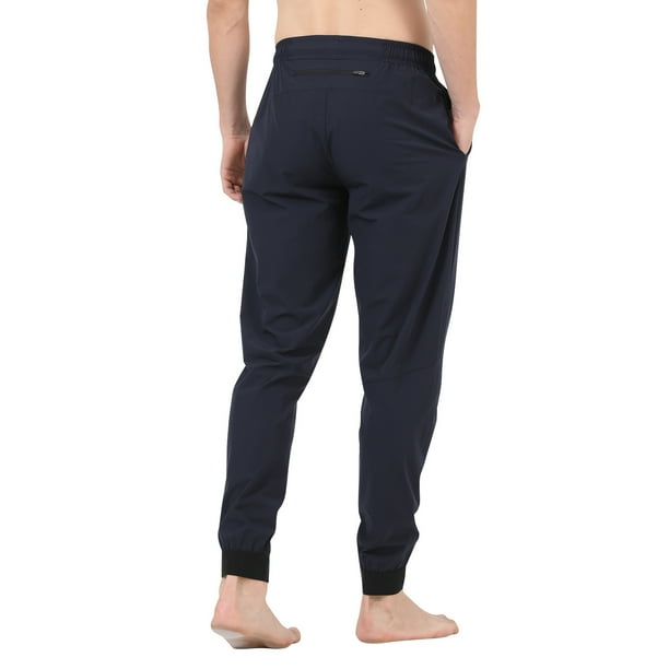 Pantalones de chándal para hombre Pantalones de chándal informales con bolsillo con cremallera en la parte inferior elástica
