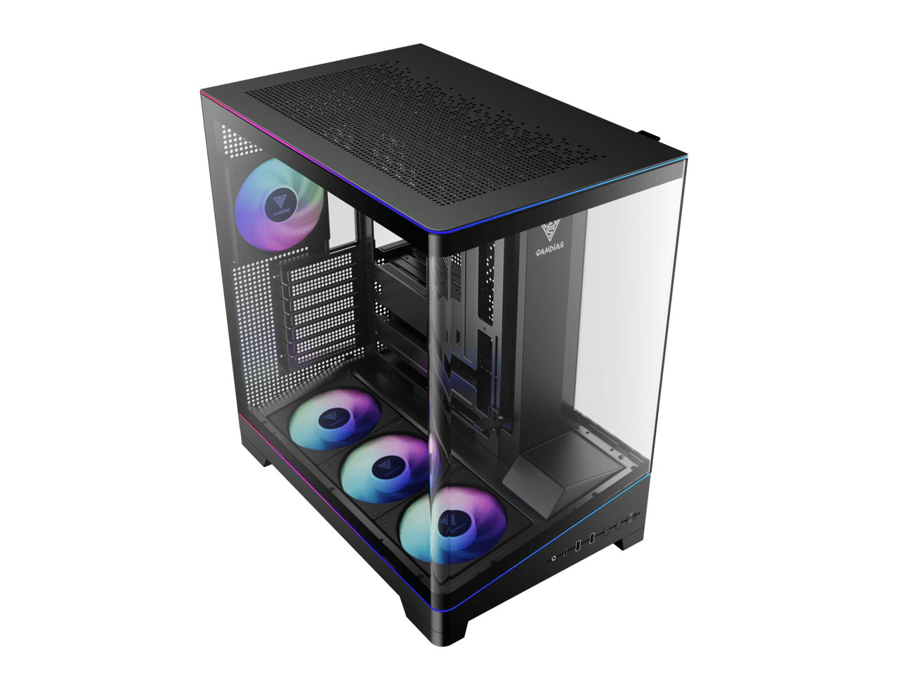 Gamdias ATLAS P6 CG Black ABS / SPCC / Tempered Glass ATX Mid Tower Computer Case