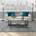 thumbnail image 6 of Evelyn&Zoe Vireo 45" Wide Rectangular Coffee Table with Metal Shelf in Blackened Bronze, 6 of 9