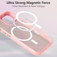 thumbnail image 2 of DOMAVER iPhone 13 Case / iPhone 14 Case 6.1 Inch with MagSafe, Slim Matte Protective Cover - Shockproof Translucent Pink Phone Case, 2 of 8