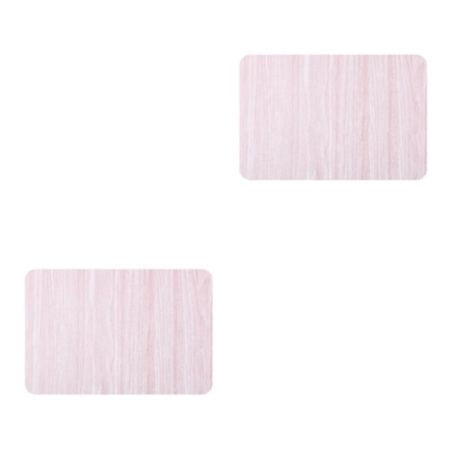 Bearachild Tapete de de grano de de imitación, almohadilla de PU gruesa, mantel individual, posavasos, de comedor lavable, hogar, restaurante, Rosa 2Conjunto