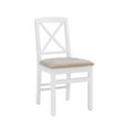 thumbnail image 5 of Linon Ervin Three Piece Drop Leaf Upholstered Small Dining Set in White Wood, 5 of 19
