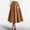 Khaki, variant on Women's Vintage Style Midi Skirt with Hidden Side Pockets and Flared Hem, Soft Stretch Fabric for All Day Comfort Black L
