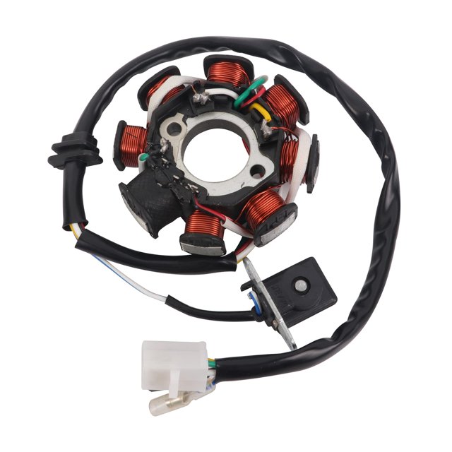YINNCKE Magneto Estator de encendido 5 cables AC 8 polos para GY6 49cc 50cc 80cc 100cc 125cc 150cc 139QMB 147QMD 152QMI 157QMJ Scooter ciclomotor ATV Sunl Roketa Dune Buggy Go Kart